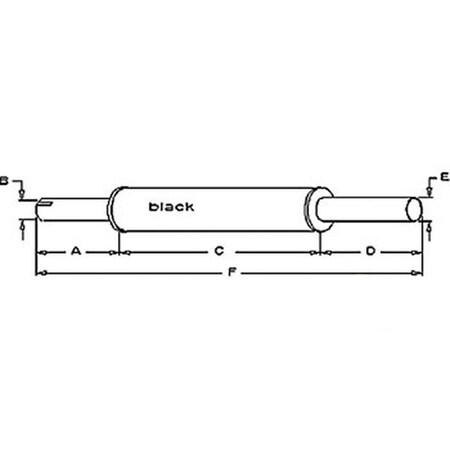 Aftermarket New Muffler Fits Massey Ferguson Industrial 90 37" Long 2.25" O.D. 190435M92